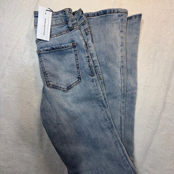 Dynamite Jeans Womens Size 26 Blue Ultra High Rise Flare Leg Hippie Light Wash - Picture 11 of 11